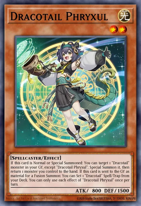 Dracotail Phryxul trading card