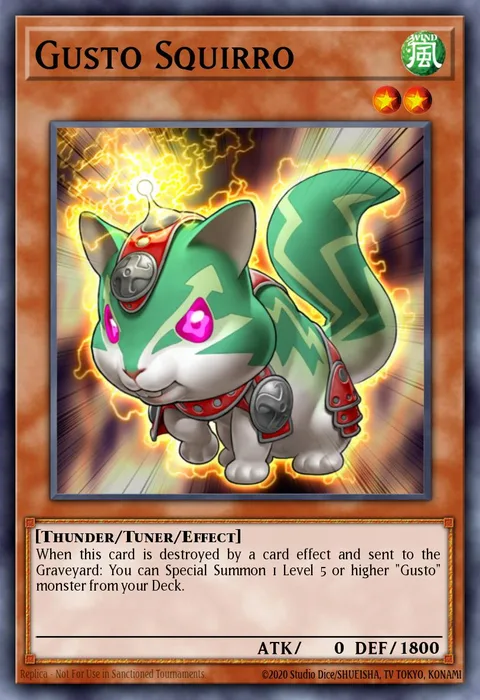 Gusto Squirro trading card