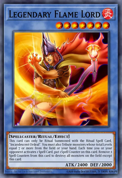 Legendary Flame Lord trading card