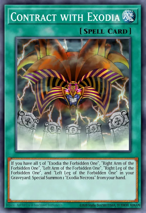 Contract with Exodia trading card