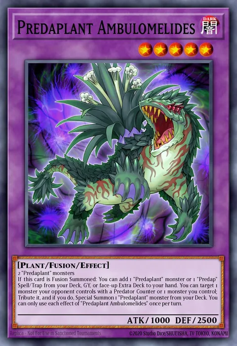 Predaplant Ambulomelides trading card