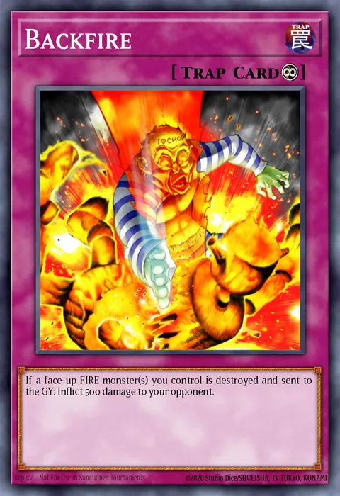 Backfire trading card