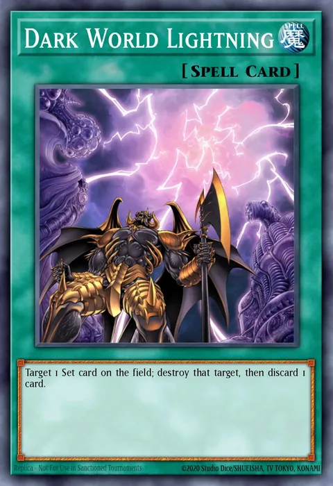 Dark World Lightning trading card