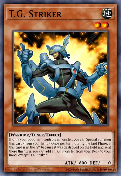T.G. Striker trading card