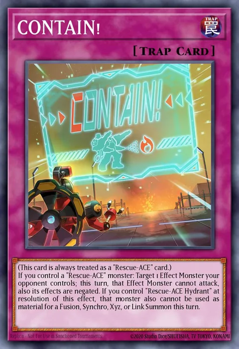 CONTAIN! trading card