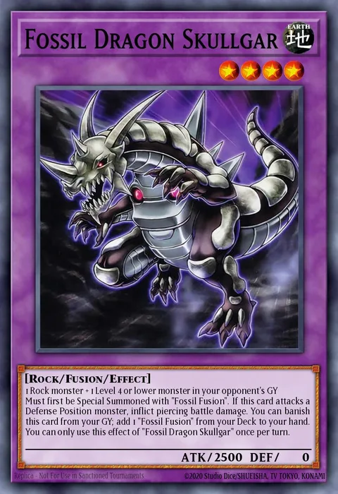 Fossil Dragon Skullgar trading card