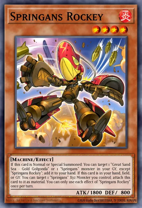 Springans Rockey trading card