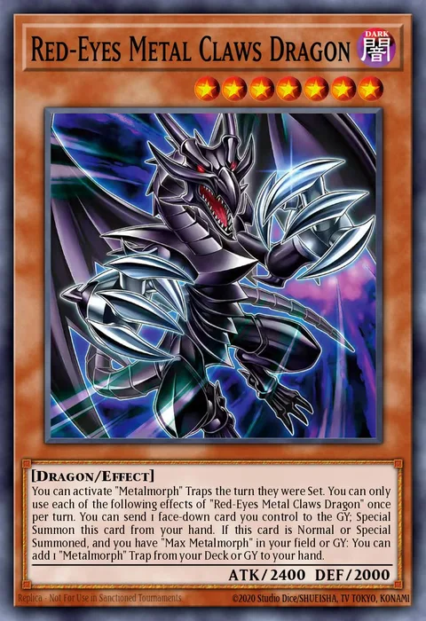 Red-Eyes Metal Claws Dragon trading card