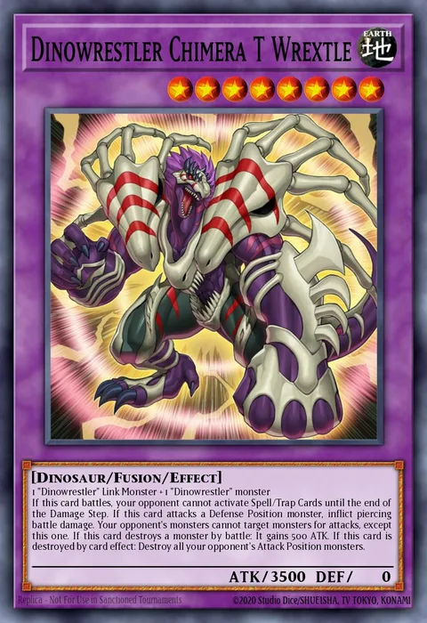 Dinowrestler Chimera T Wrextle trading card