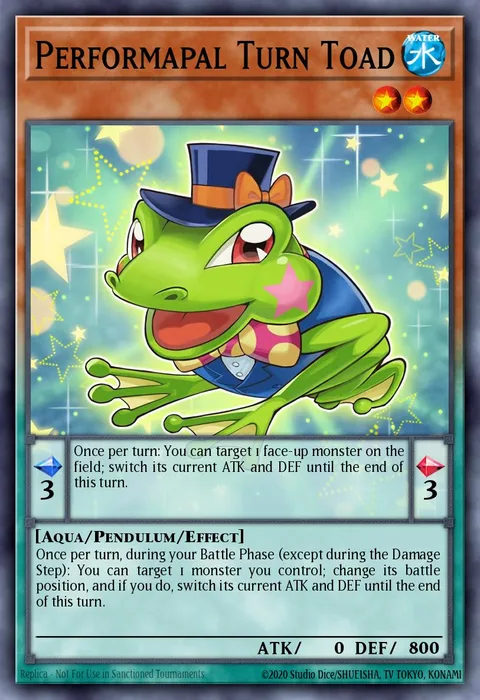 Performapal Turn Toad trading card