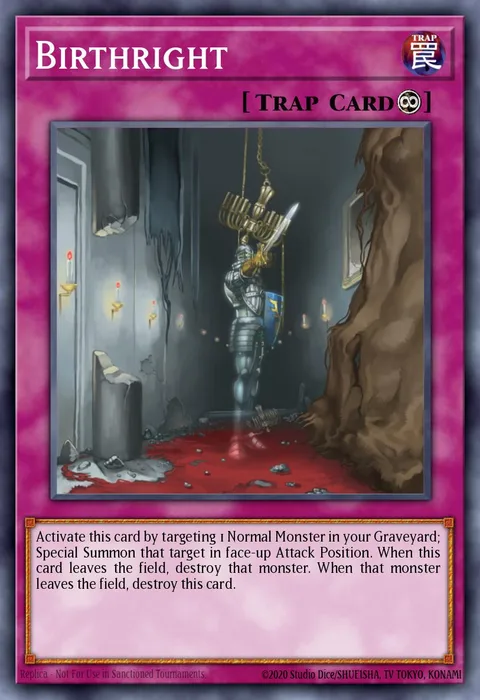 Birthright trading card