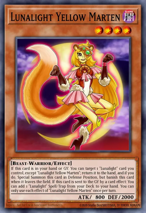 Lunalight Yellow Marten trading card