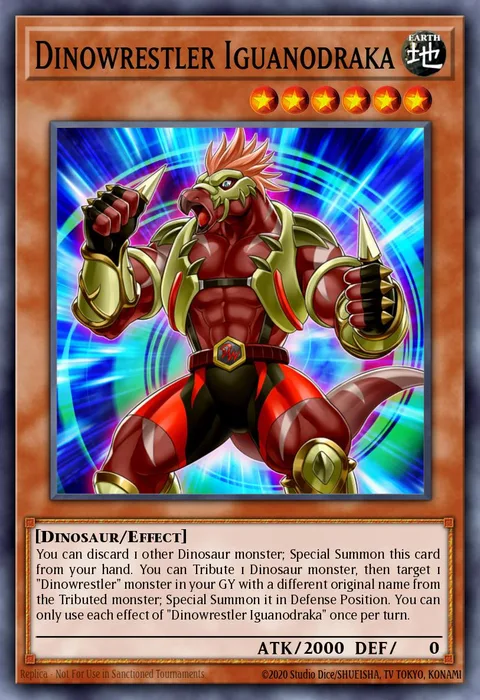 Dinowrestler Iguanodraka trading card