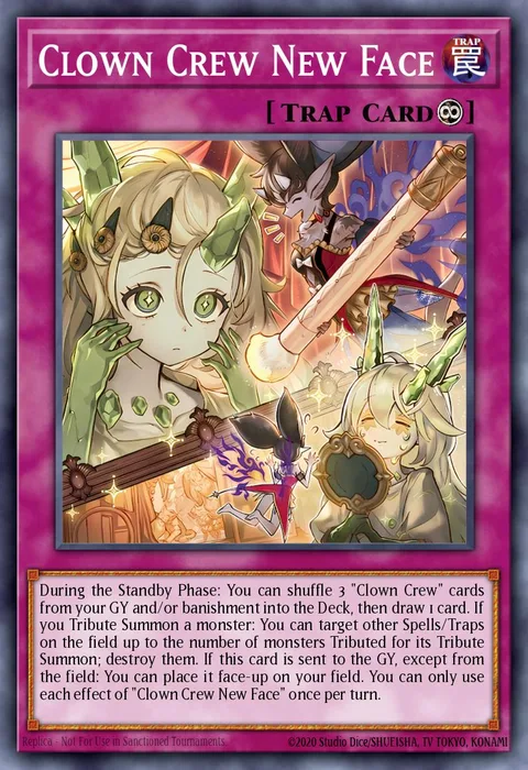 Clown Crew New Face trading card