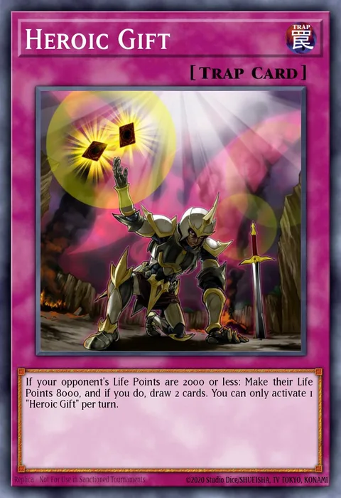 Heroic Gift trading card