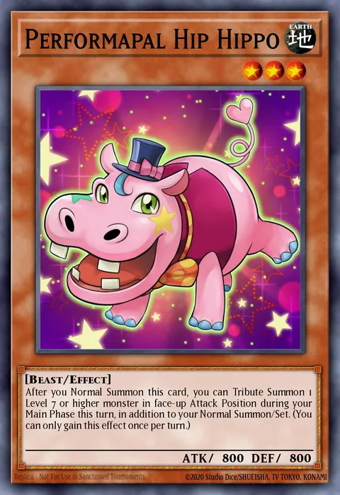 Performapal Hip Hippo trading card