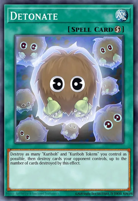 Detonate trading card