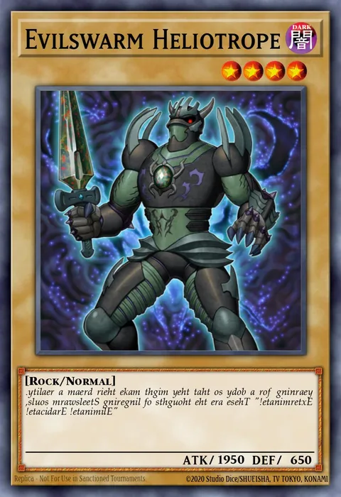 Evilswarm Heliotrope trading card