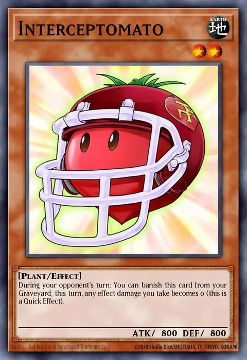 Interceptomato trading card