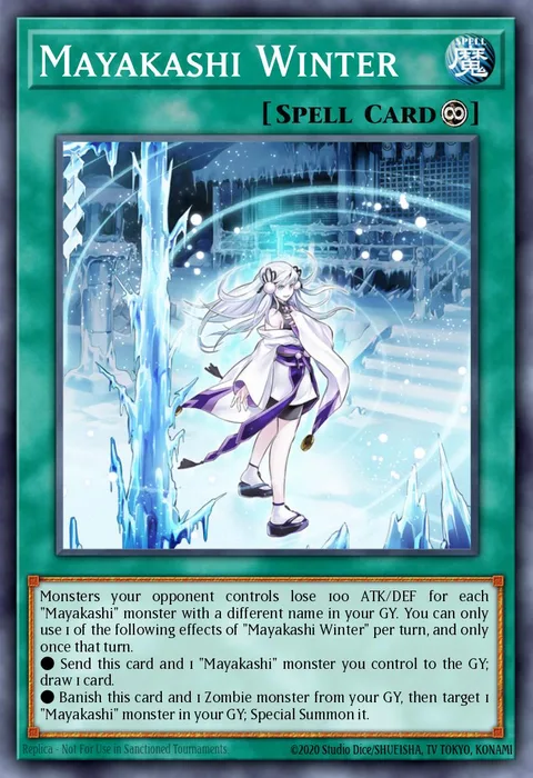 Mayakashi Winter trading card