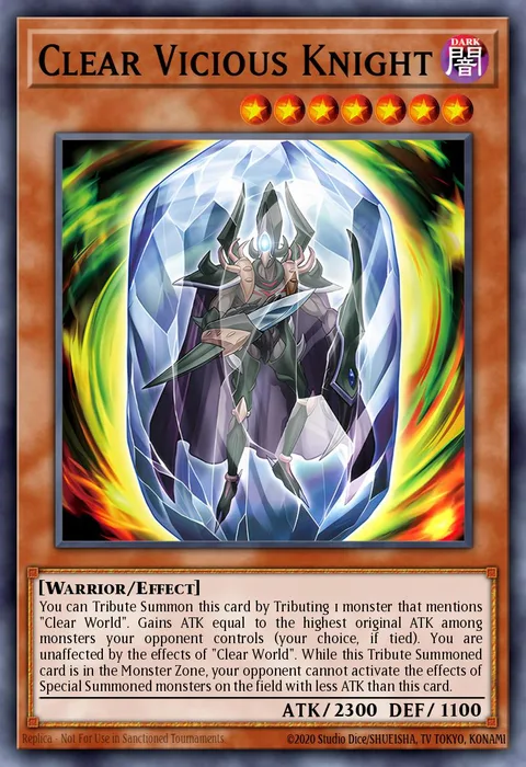 Clear Vicious Knight trading card