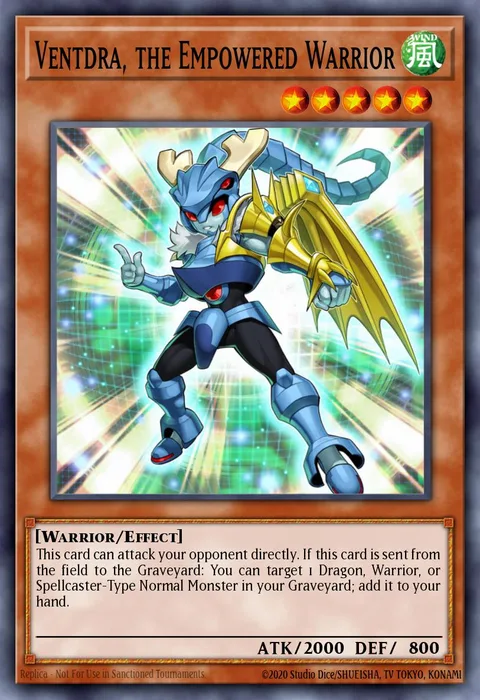 Ventdra, the Empowered Warrior trading card