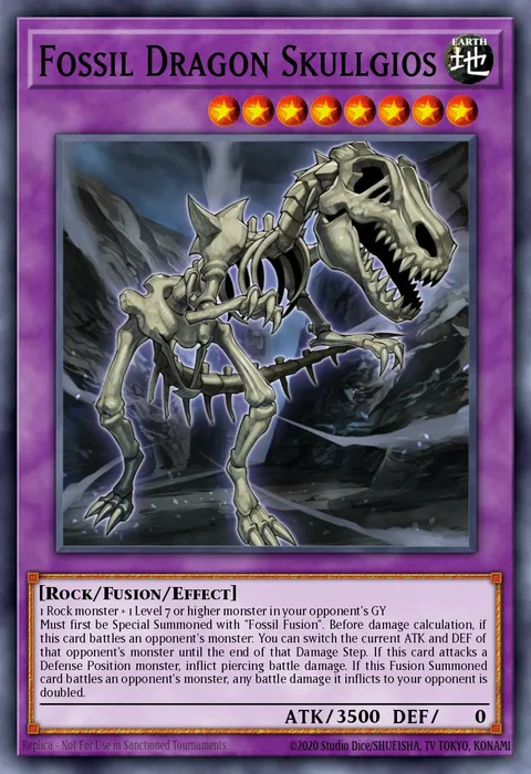 Fossil Dragon Skullgios trading card