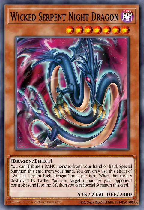 Wicked Serpent Night Dragon trading card