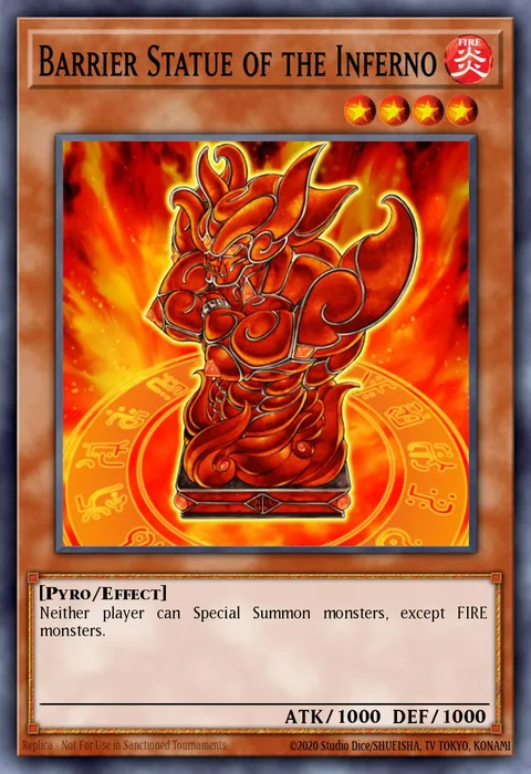 Barrier Statue of the Inferno trading card