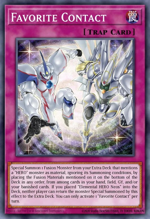 Favorite Contact trading card