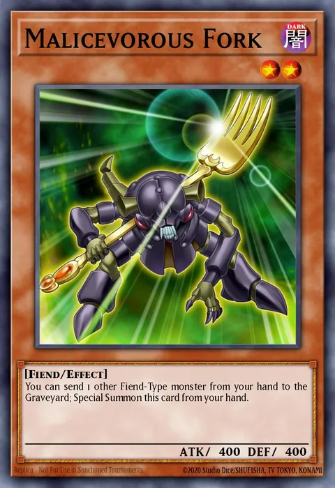 Malicevorous Fork trading card
