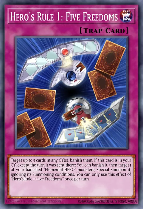 Hero's Rule 1: Five Freedoms trading card