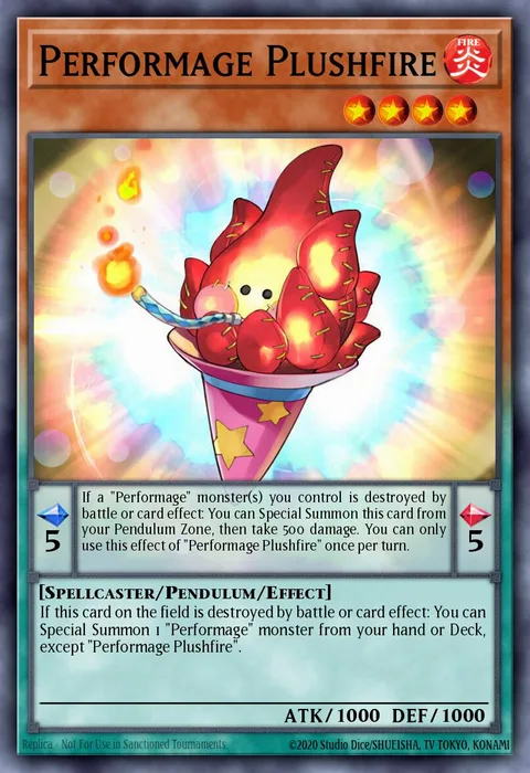 Performage Plushfire trading card