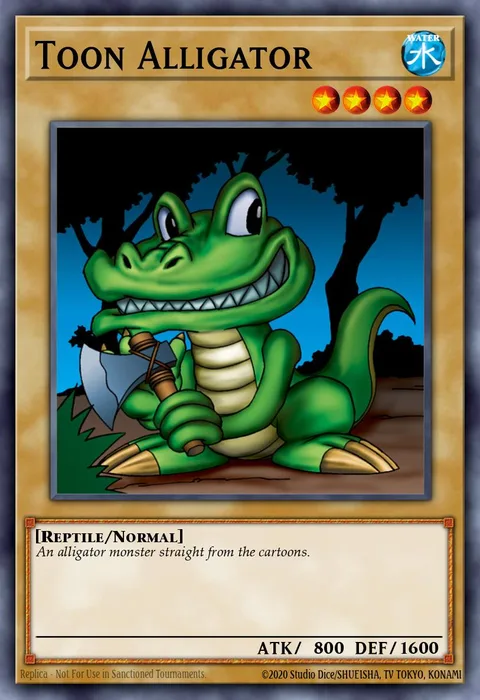 Toon Alligator trading card