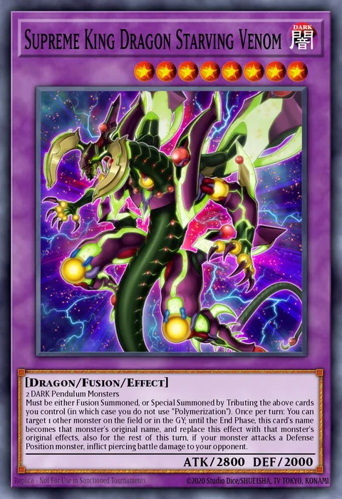 Supreme King Dragon Starving Venom trading card
