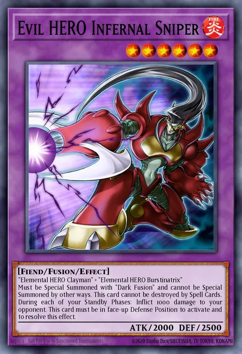 Evil HERO Infernal Sniper trading card