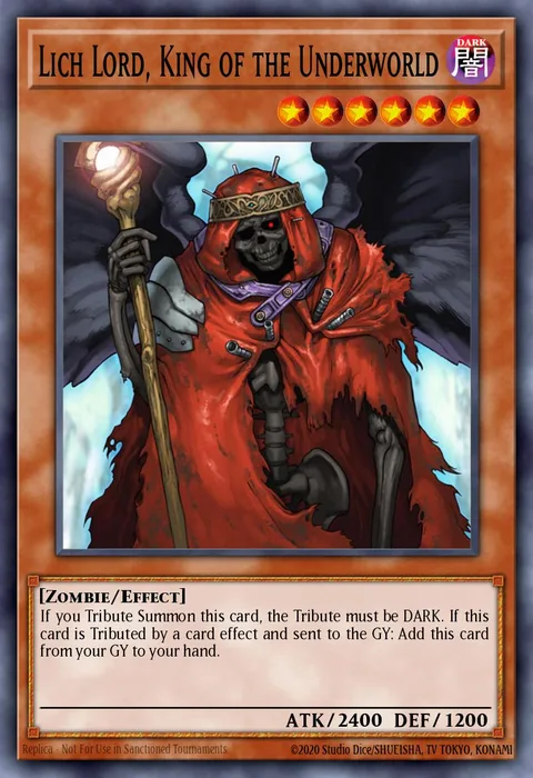 Lich Lord, King of the Underworld trading card