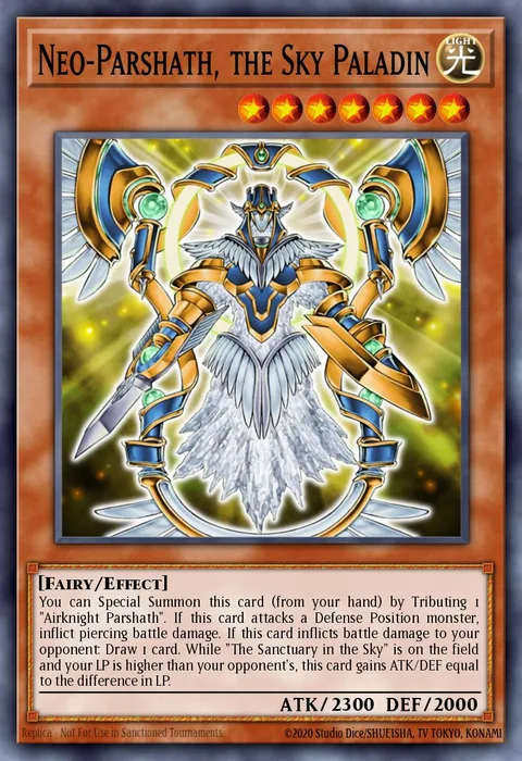 Neo-Parshath, the Sky Paladin trading card