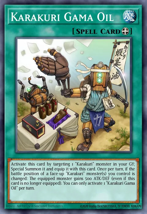 Karakuri Gama Oil trading card