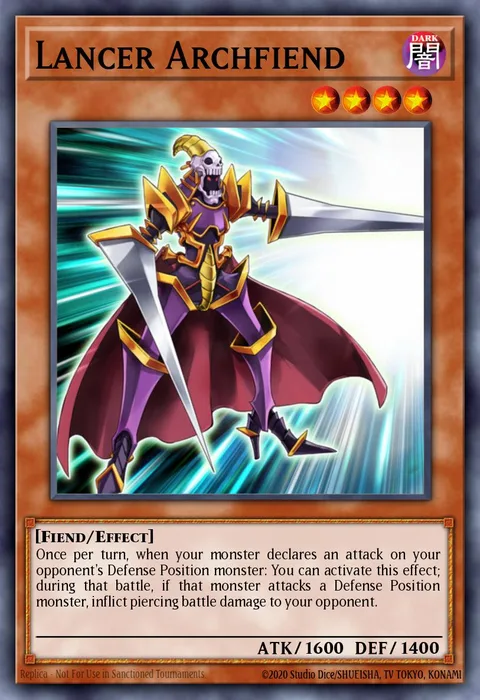 Lancer Archfiend trading card