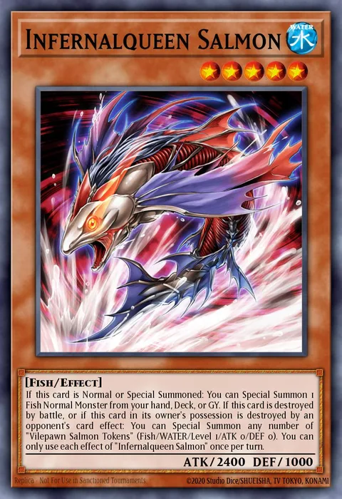 Infernalqueen Salmon trading card