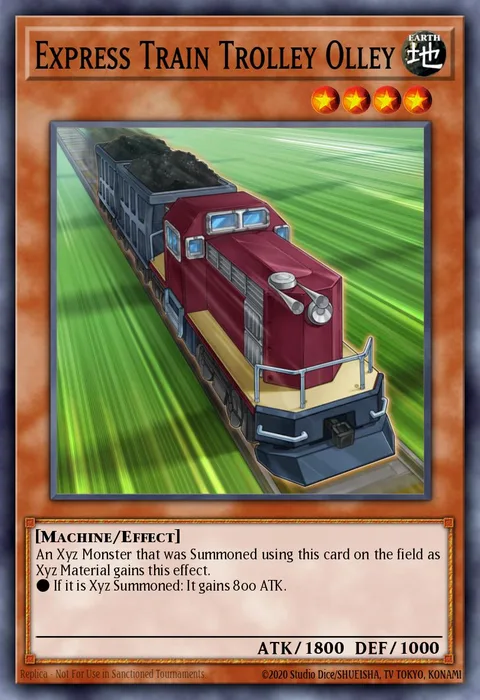 Express Train Trolley Olley trading card