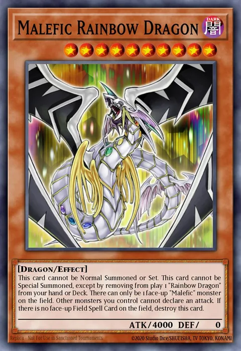 Malefic Rainbow Dragon trading card