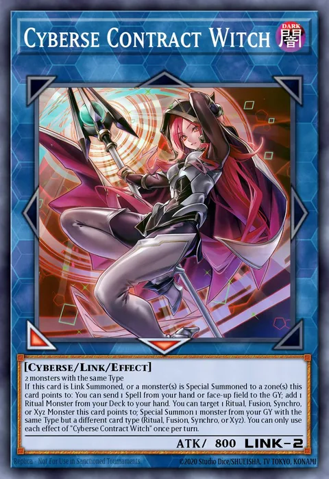 Cyberse Contract Witch trading card