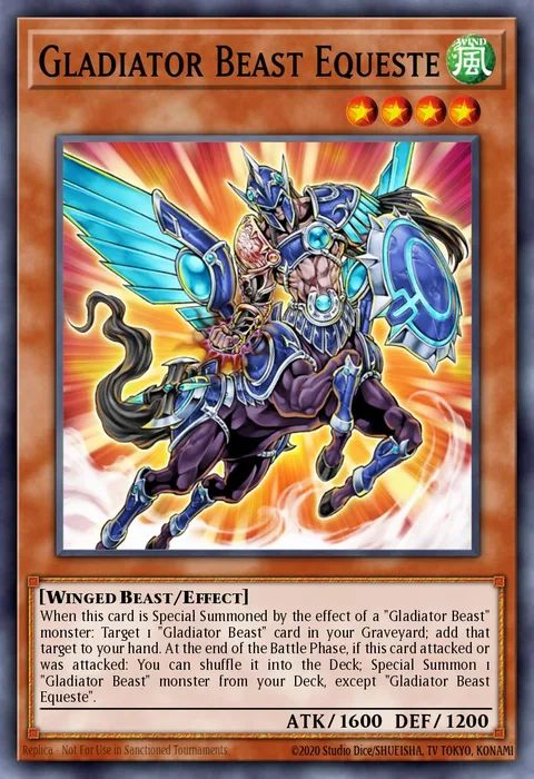 Gladiator Beast Equeste trading card
