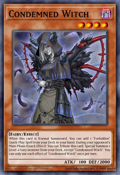 Condemned Witch trading card