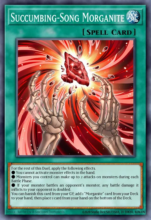 Succumbing-Song Morganite trading card