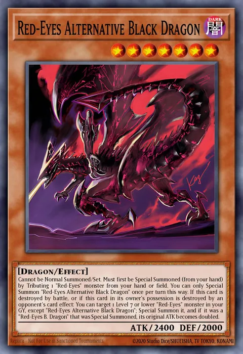 Red-Eyes Alternative Black Dragon trading card
