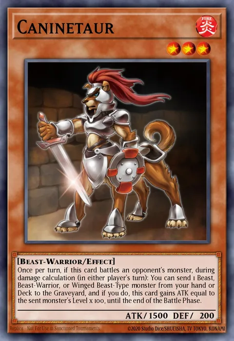 Caninetaur trading card
