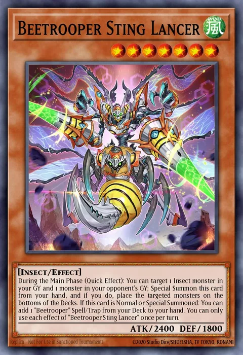 Beetrooper Sting Lancer trading card